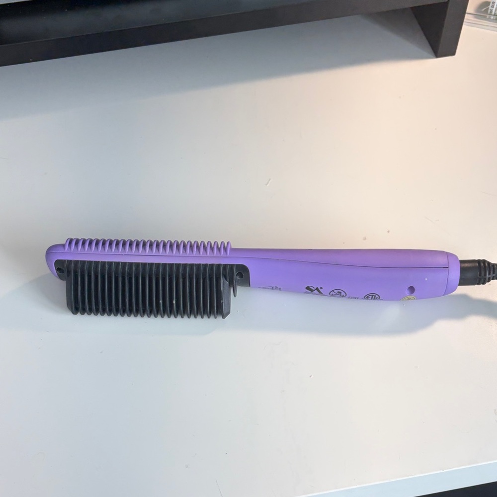 Purple Ceramic Heated Hair Comb – Women’s Styling Tool